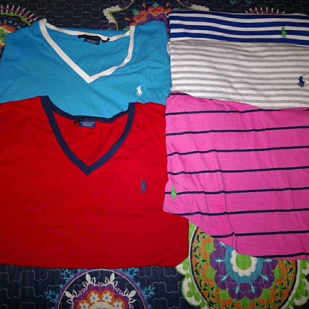 Lot of Ralph Lauren Womens T's size XL